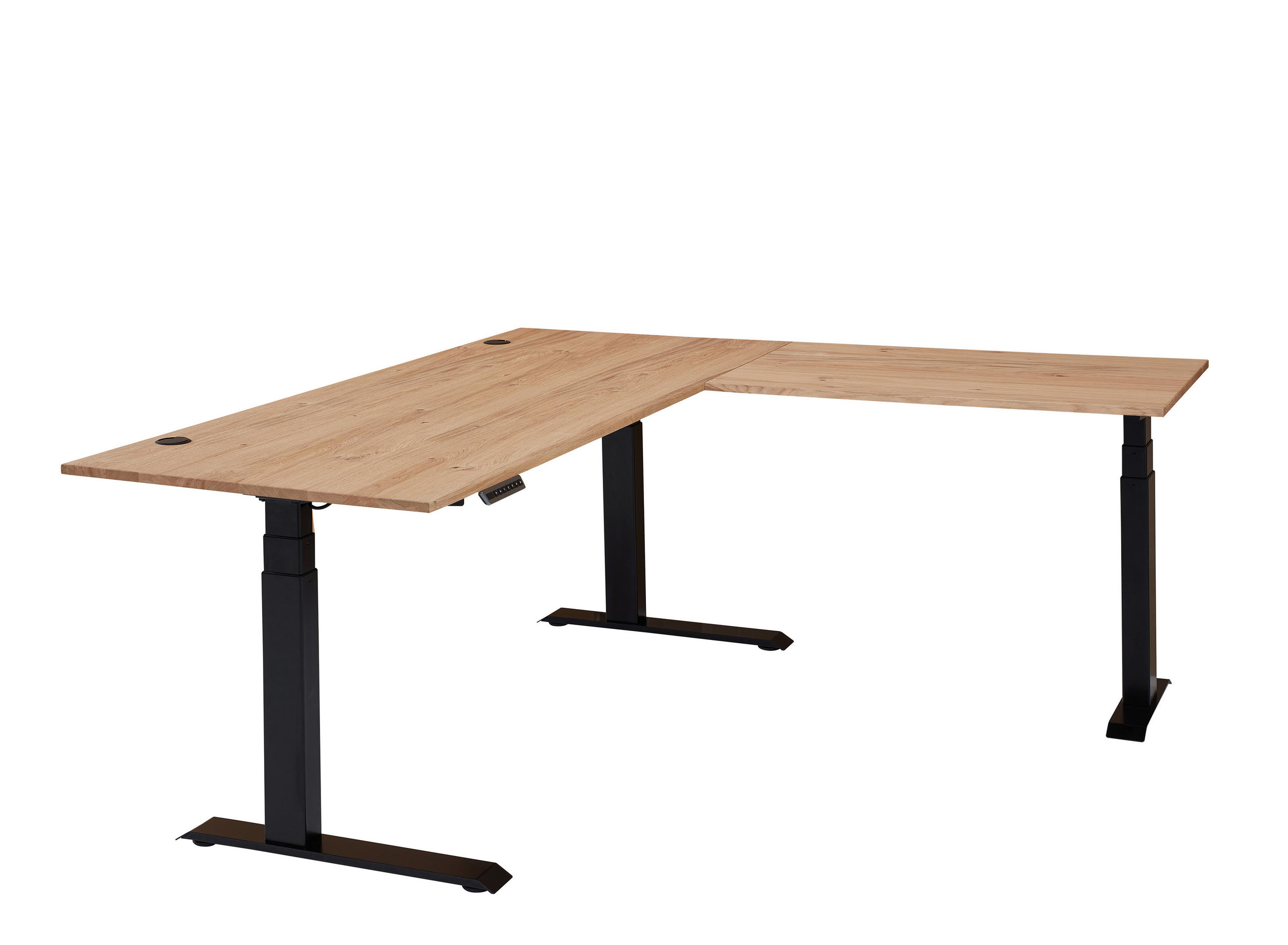 Masă De Birou Pe Colț, 185/177/64-129 cm, material pe bază de lemn