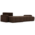 ECKSOFA in Cord Braun  - Schwarz/Braun, MODERN, Kunststoff/Textil (150/245cm) - Carryhome