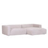 HÖRNSOFFA i chenille beige  - beige/svart, Design, textil/plast (280/175cm) - MID.YOU