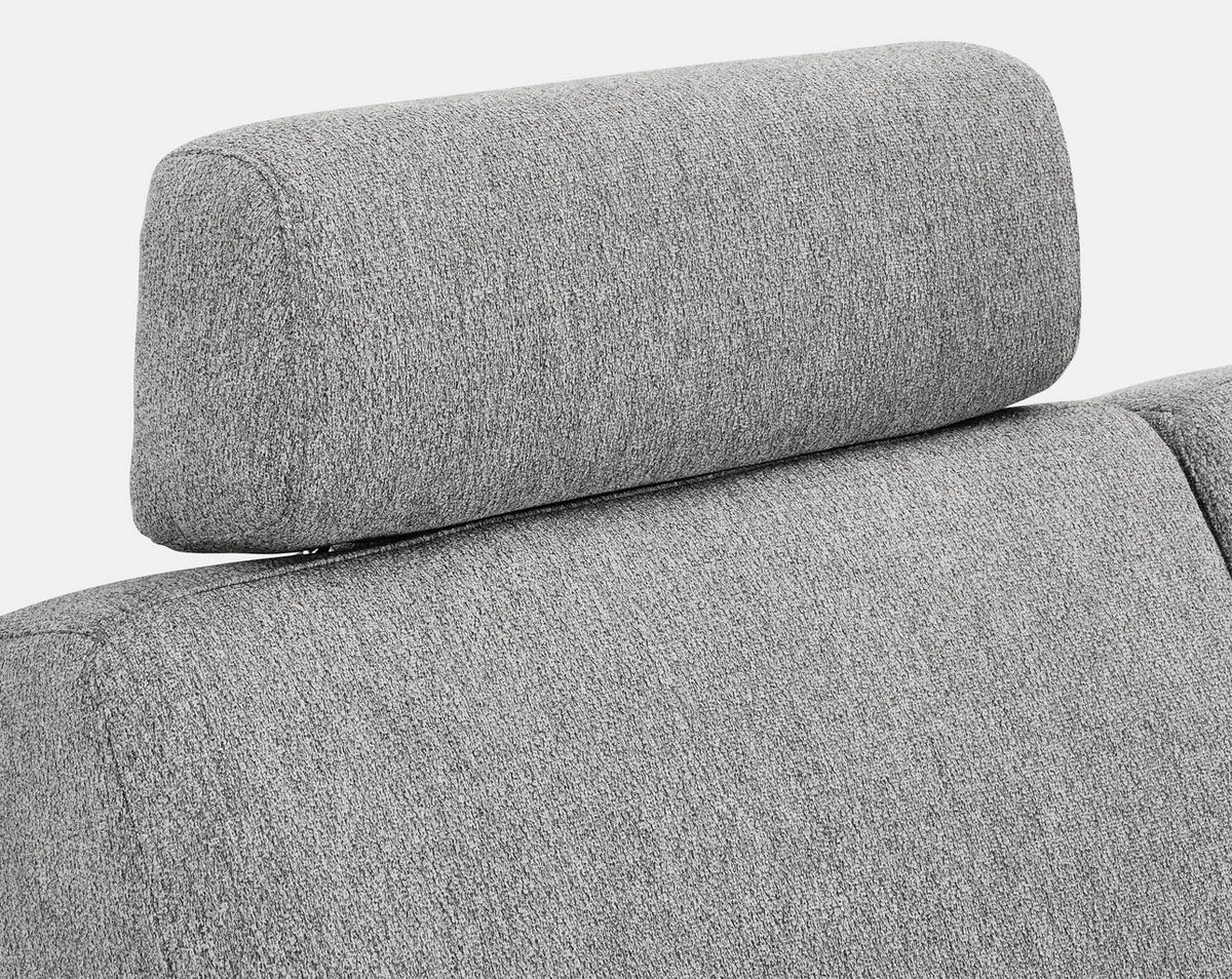 ECKSOFA in Webstoff Grau  - Schwarz/Grau, Konventionell, Kunststoff/Textil (165/224cm) - Xora
