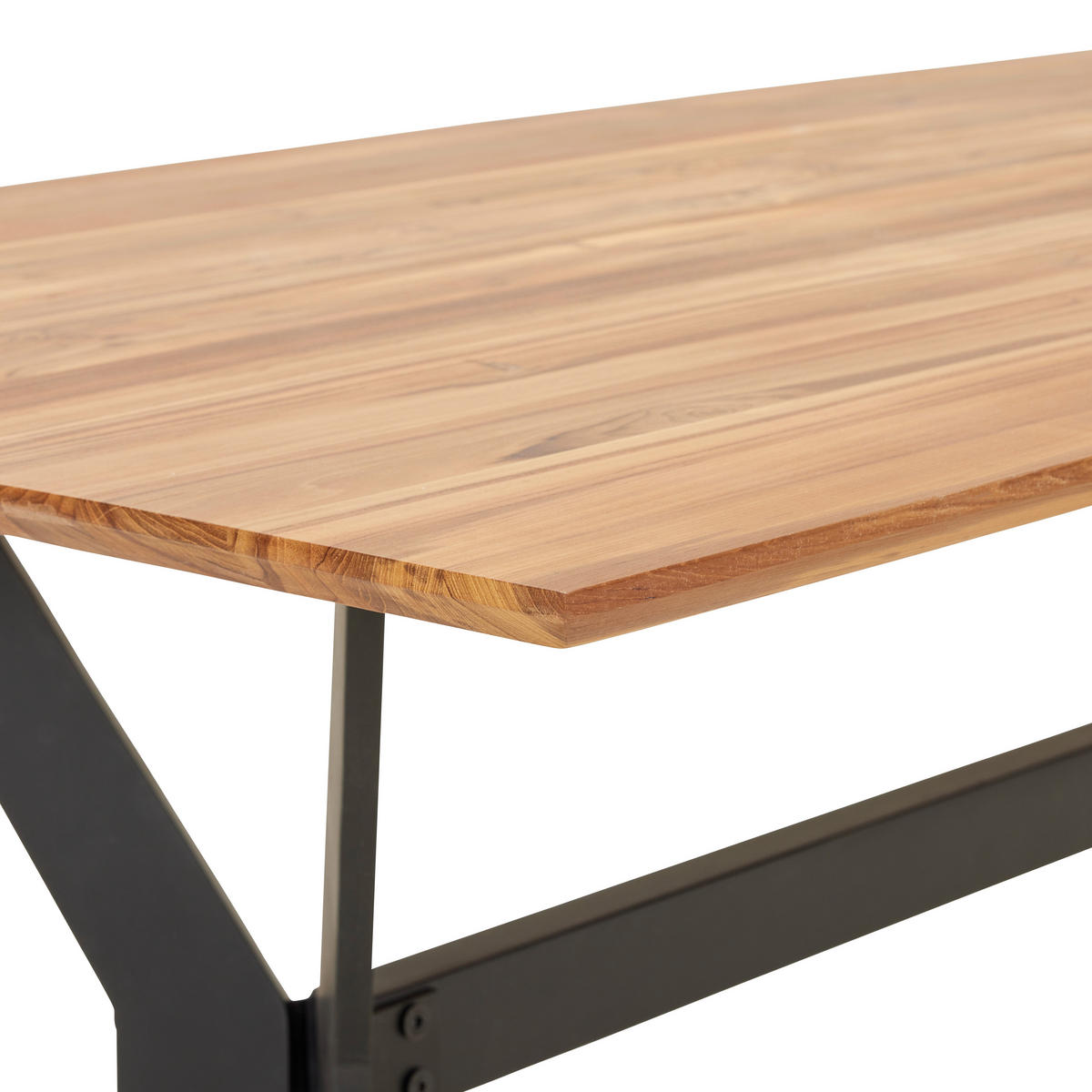 MATBORD i trä 180/90/76 cm   - teakfärg/svart, Lifestyle, metall/trä (180/90/76cm) - Linea Natura