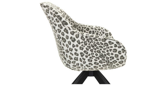 ARMLEHNSTUHL  Sitzfläche 360° drehbar Flachgewebe, Mikrofaser  - Beige/Schwarz, Design, Textil/Metall (60/83/65cm) - Landscape