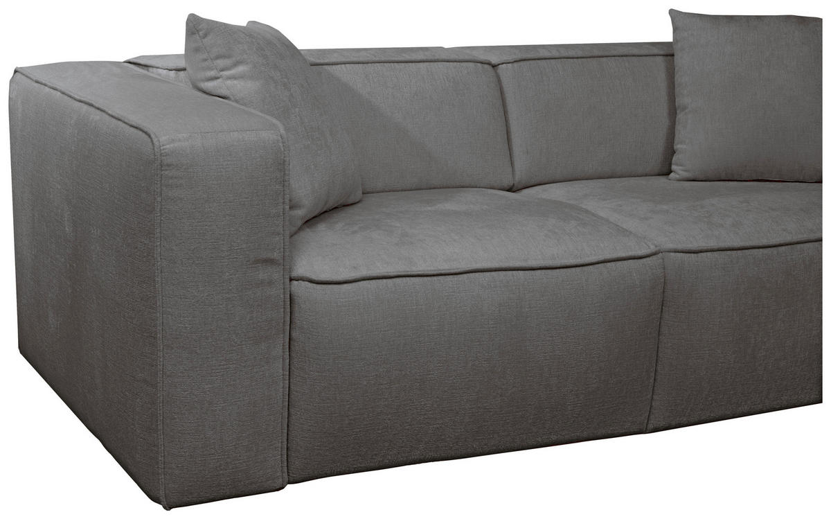 SCHLAFSOFA Chenille Dunkelgrau  - Dunkelgrau/Schwarz, Design, Kunststoff/Textil (227/74/105cm) - Novel