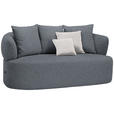 2-SITZER-SOFA in Bouclé Grau  - Schwarz/Altrosa, MODERN, Kunststoff/Textil (177/86/105cm) - Hom`in