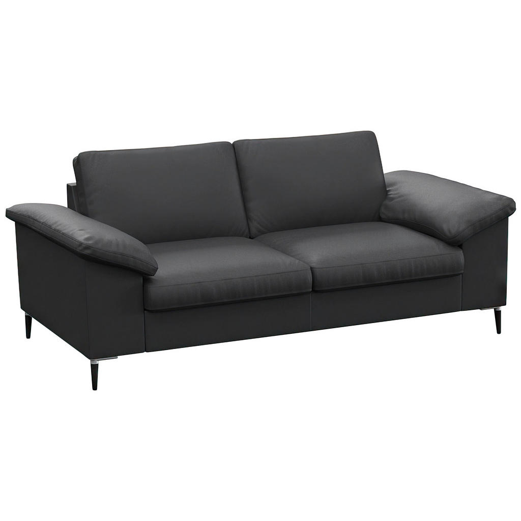 Thumbnail - Livetastic 2-Sitzer-Sofa, Schwarz, Leder, Echtleder, Color-Finish-Leder, Füllung: Schaumstoff, Federn,Schaumstoff, 176x8...