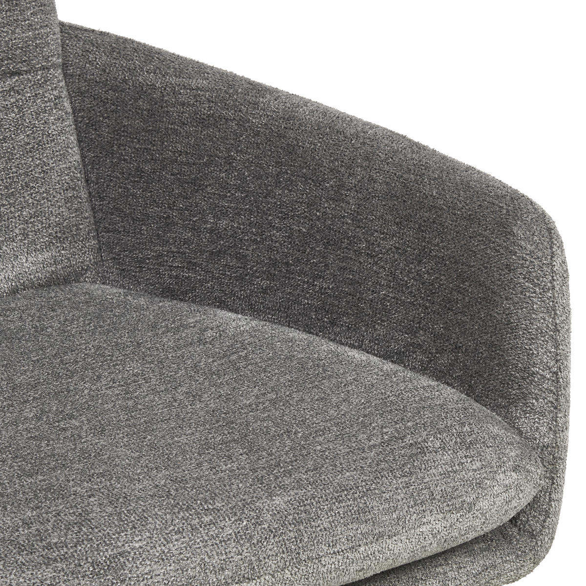 ARMLEHNSTUHL  in Eisen Leinenoptik  - Schwarz/Grau, Design, Holz/Textil (57/88/67cm) - MID.YOU