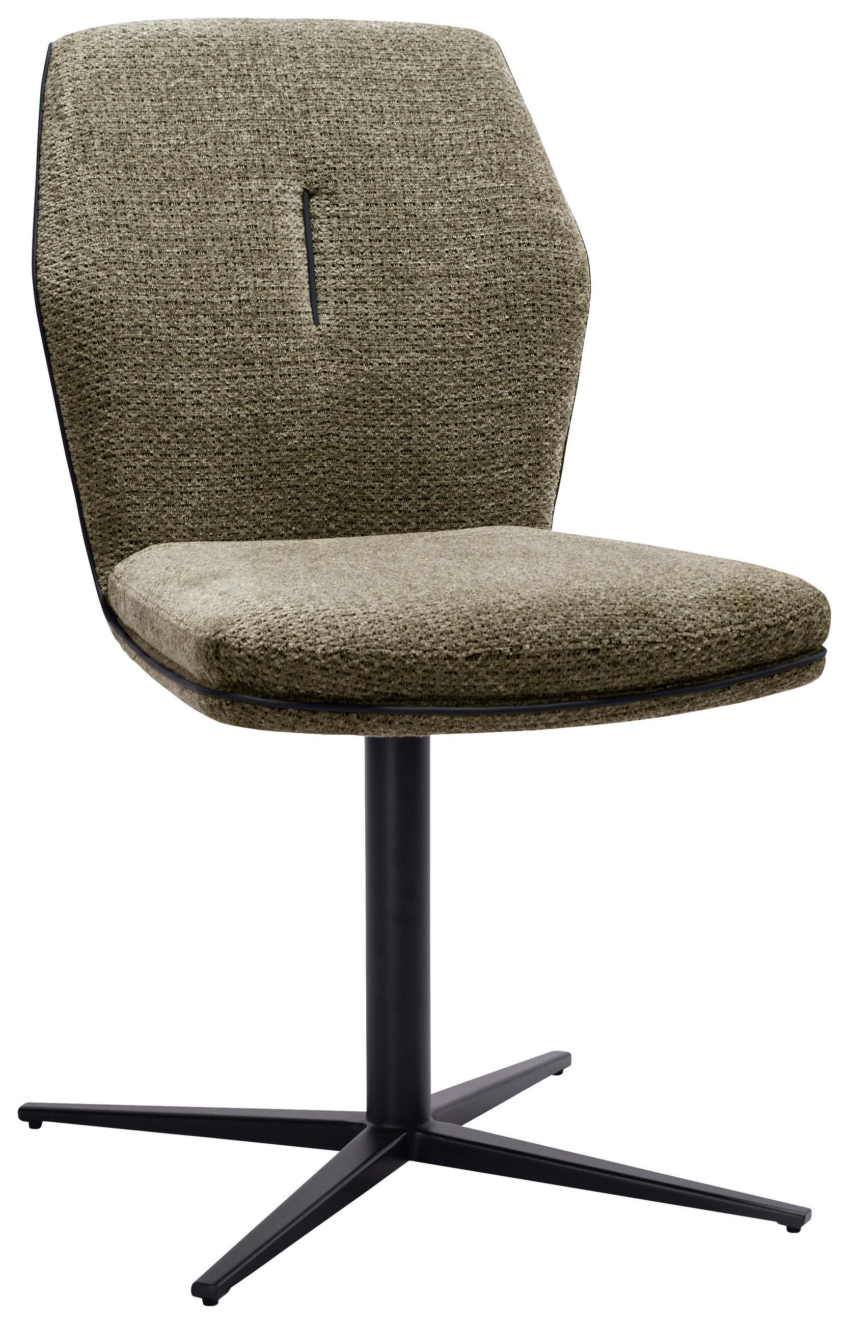 STOL, kovina, tekstil zelena  - črna/zelena, Design, kovina/tekstil (48/88/63cm) - Novel
