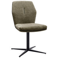 STUHL  Sitzfläche 180° drehbar, automatische Rückholfunktion Mikrofaser  Grün  - Schwarz/Grün, Design, Textil/Metall (48/88/63cm) - Novel