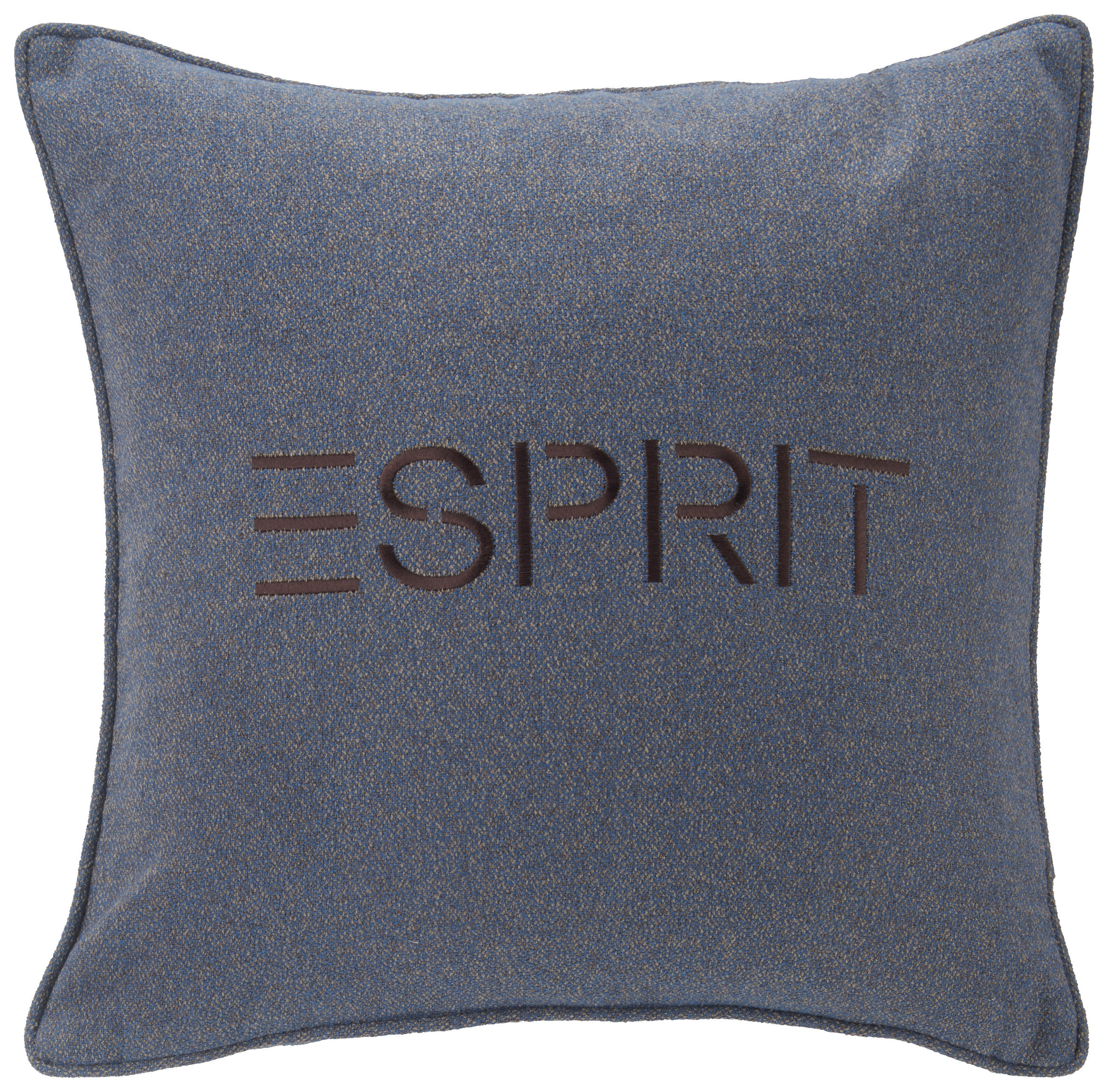 KISSENHÜLLE E-Signature  - Blau/Dunkelblau, Basics, Textil (45/45cm) - Esprit
