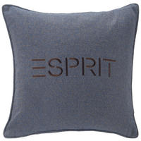 KISSENHÜLLE E-Signature  - Blau/Dunkelblau, Basics, Textil (45/45cm) - Esprit