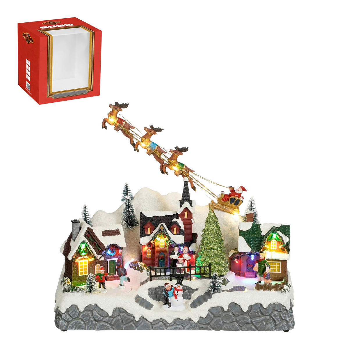 DEKOR HÁZ - fehér, Basics, műanyag (34/18/27.5cm)