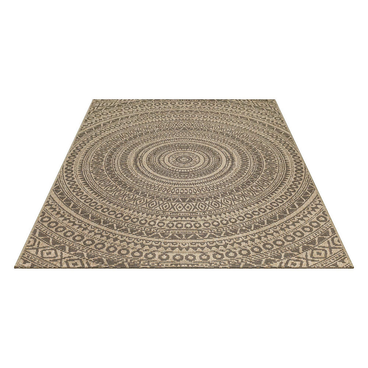 OUTDOORTEPPICH für Terrasse und Balkon 200/280 cm Regina Mandala Naturfarben  - Naturfarben, Design, Textil (200/280cm) - Ambia Garden