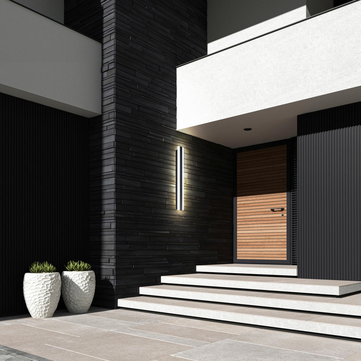 AUßENWANDLEUCHTE 100/9/5 cm   - Anthrazit, Design, Metall (100/9/5cm)