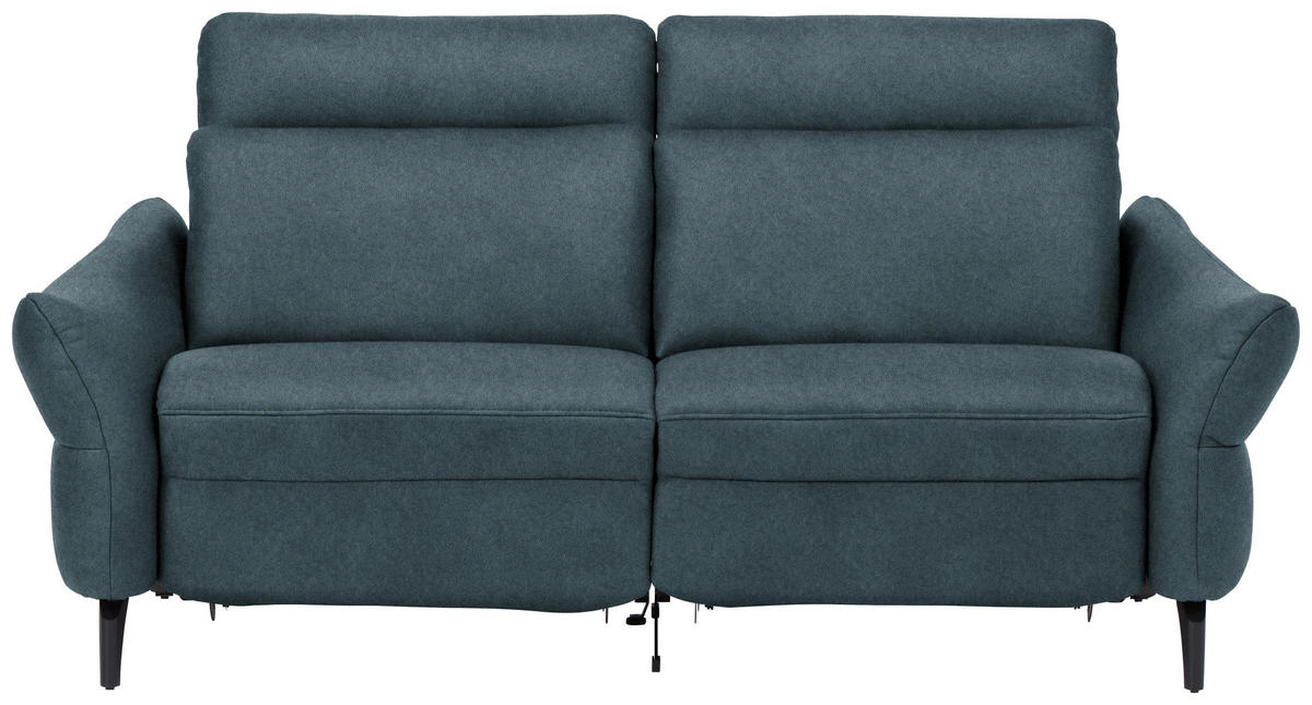 2-SITZER-SOFA  in Echtleder Petrol   - Anthrazit/Petrol, Design, Leder/Metall (187/92/97cm) - Himolla Komfortklass