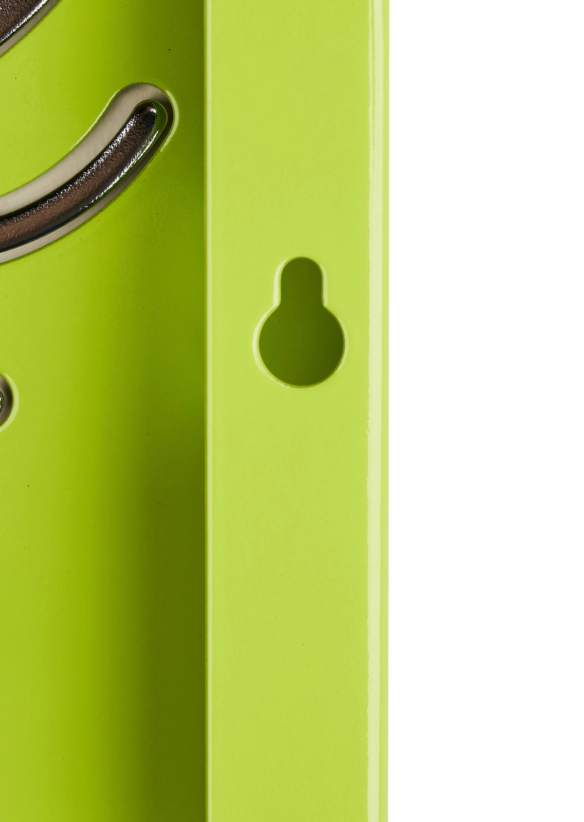 HAKENLEISTE  in Chromfarben, Hellgrün  - Chromfarben/Hellgrün, Basics, Metall (60,5/17,7/2,8cm)