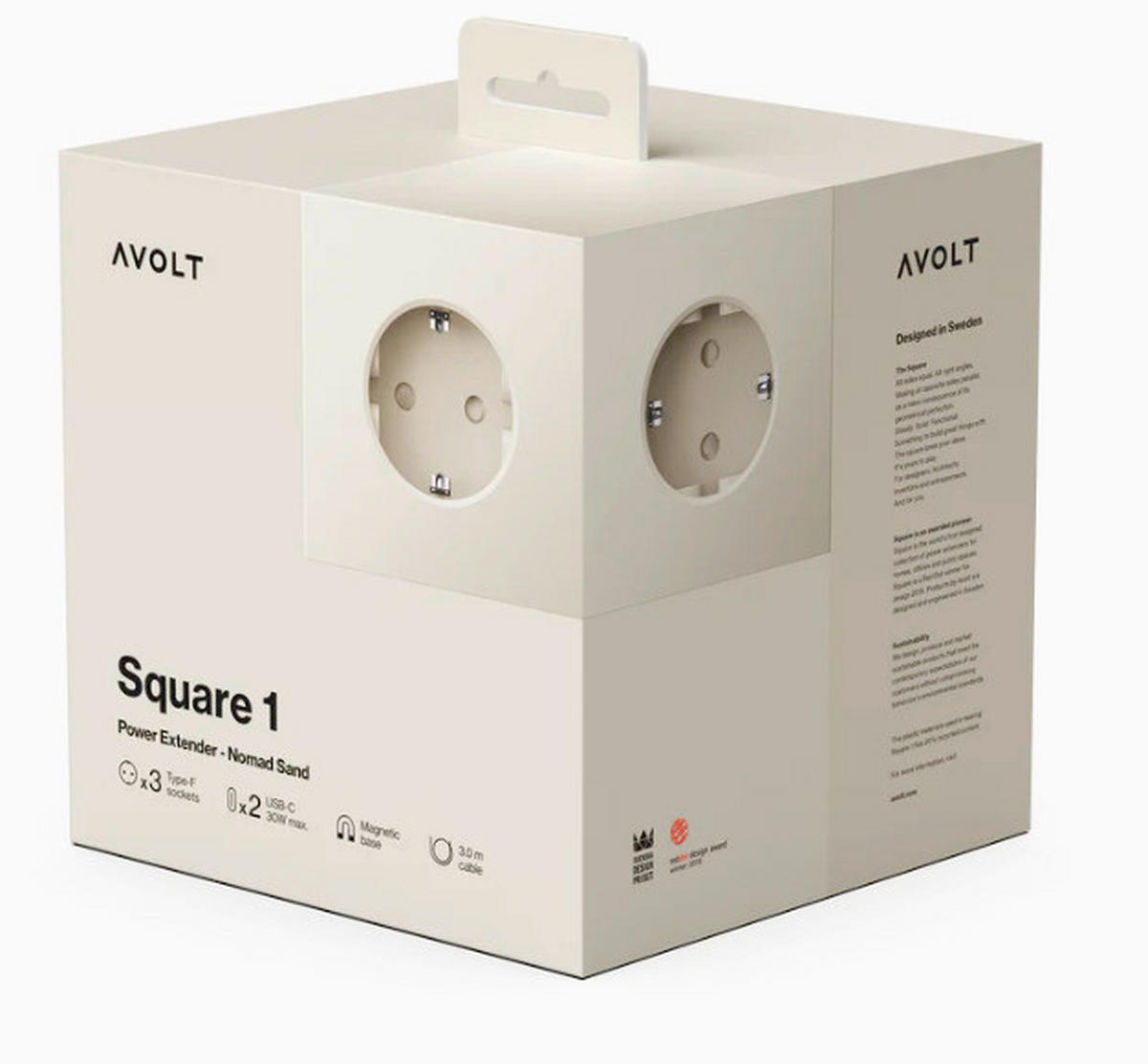 STECKDOSENWÜRFEL - Sandfarben, Basics, Kunststoff (7,6/7,6/7,6cm) - AVOLT