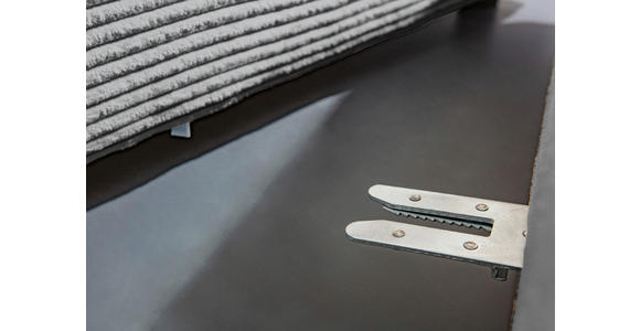 ECKSOFA  in Cord Hellgrau  240/175 cm  - Dunkelgrau/Hellgrau, Design, Kunststoff/Textil (240/175cm) - Xora