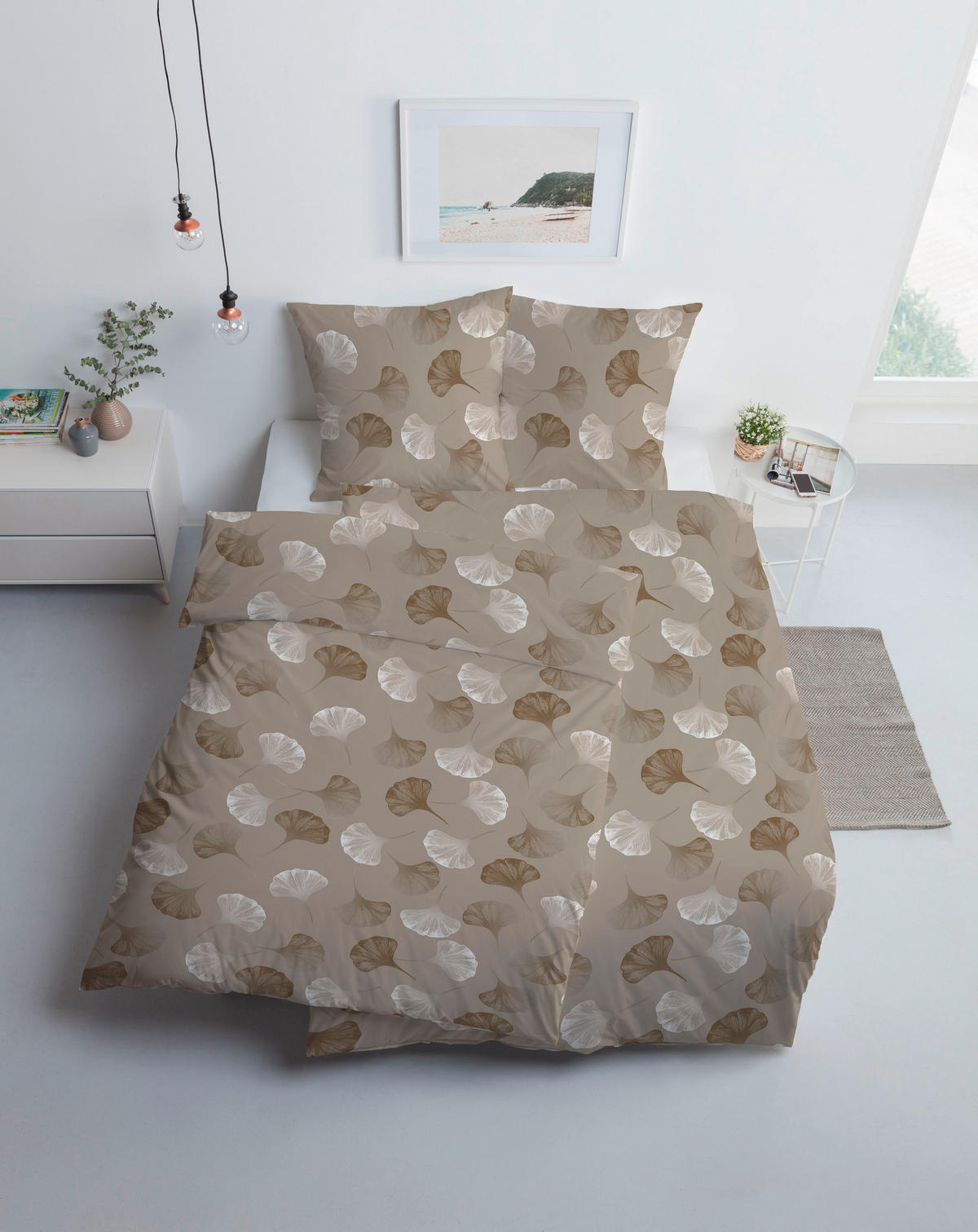 BETTWÄSCHE Atelier Flanell 155/220 cm  - Sandfarben, Design, Textil (155/220cm) - Estella