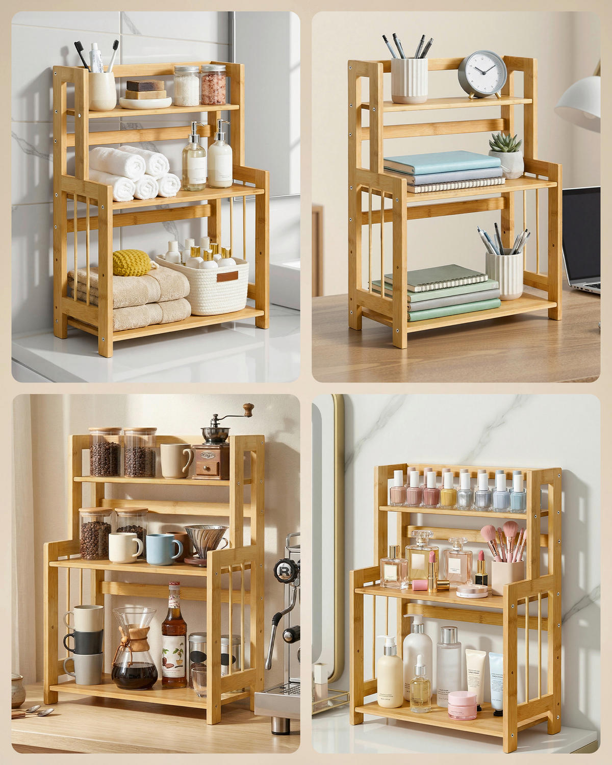 KÜCHENREGAL  - Beige/Naturfarben, Basics, Holz (41/53,5/18,6cm)