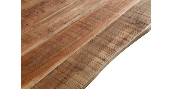 COUCHTISCH Akazie Hartholz 118/70/45 cm Akaziefarben, Edelstahlfarben  - Edelstahlfarben/Akaziefarben, Natur, Holz/Metall (118/70/45cm) - Landscape