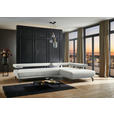 ECKSOFA in Chenille Ecru  305/224 cm  - Ecru/Schwarz, Design, Textil/Metall (305/224cm) - Dieter Knoll