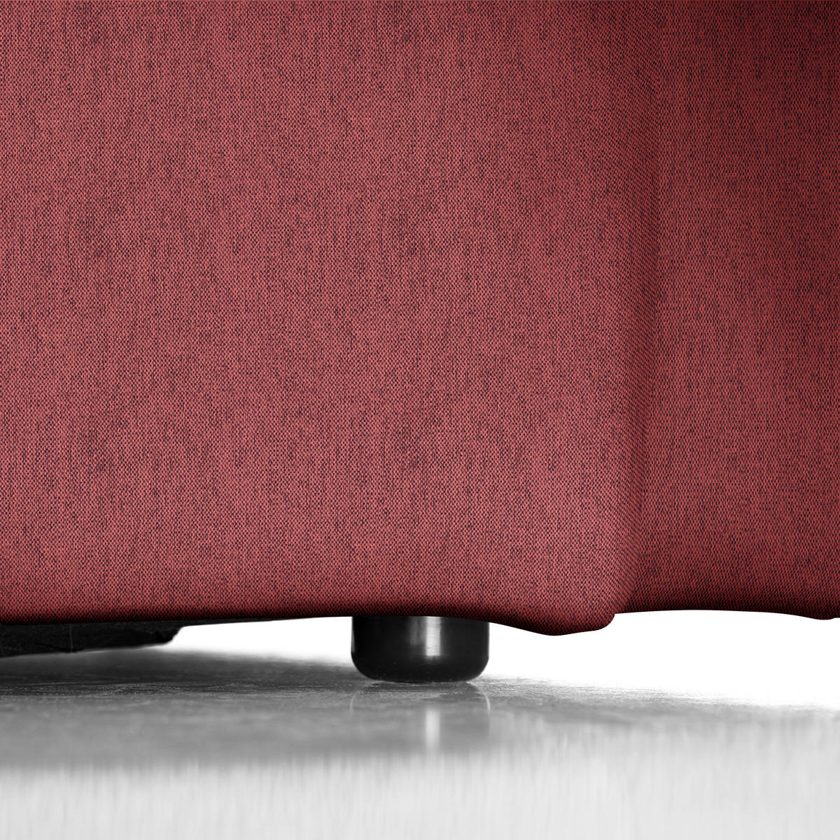 ECKSOFA Rot Webstoff Rücken echt  - Rot/Schwarz, Design, Kunststoff/Textil (171/290cm) - home24