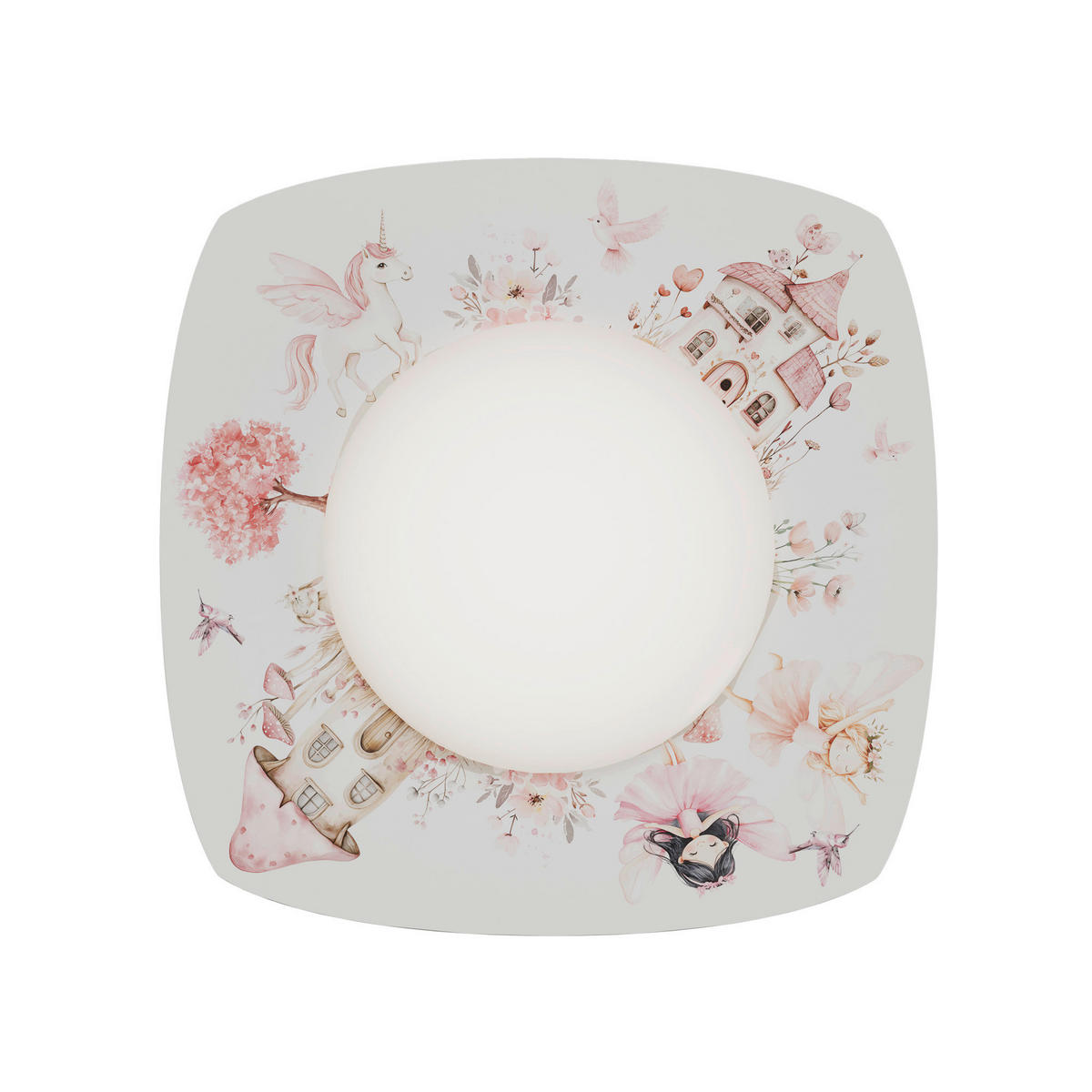 LED-KINDERDECKENLEUCHTE Feenwelt 58/58/12 cm   - Weiß, Basics, Holz (58/58/12cm)