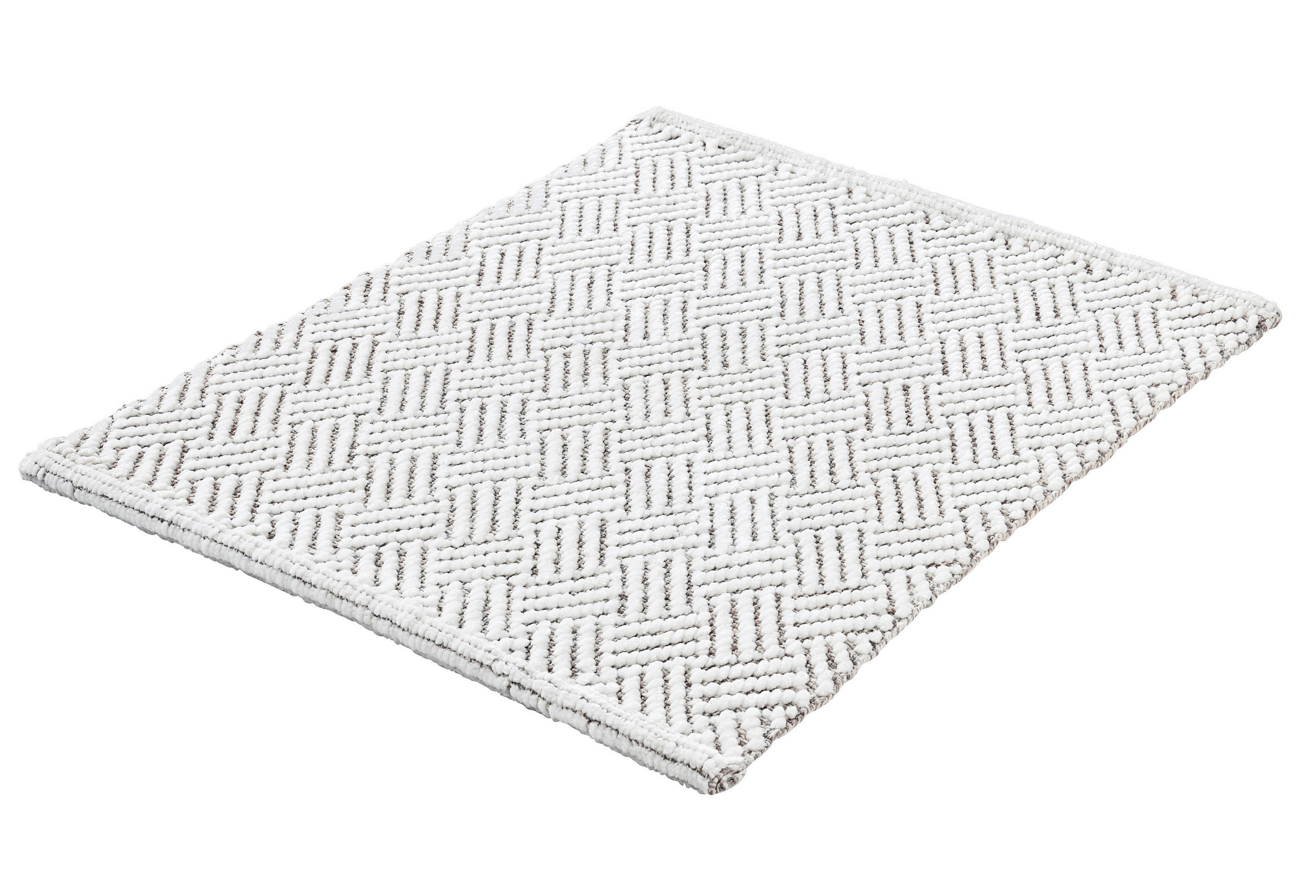 BADTEPPICH Hellgrau  - Hellgrau, KONVENTIONELL, Kunststoff/Textil (50/60/0,5cm) - Kleine Wolke