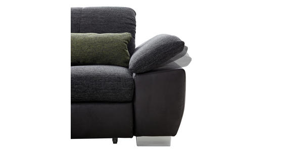 ECKSOFA in Chenille Dunkelgrau  - Chromfarben/Dunkelgrau, Design, Textil (313/242cm) - Xora