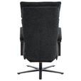 RELAXSESSEL in Textil Graphitfarben  - Schwarz/Graphitfarben, Design, Textil/Metall (68/117/85cm) - Cantus