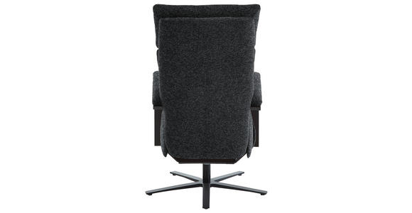 RELAXSESSEL in Textil Graphitfarben - Schwarz/Graphitfarben, Design, Textil/Metall (68/117/85cm) - Cantus