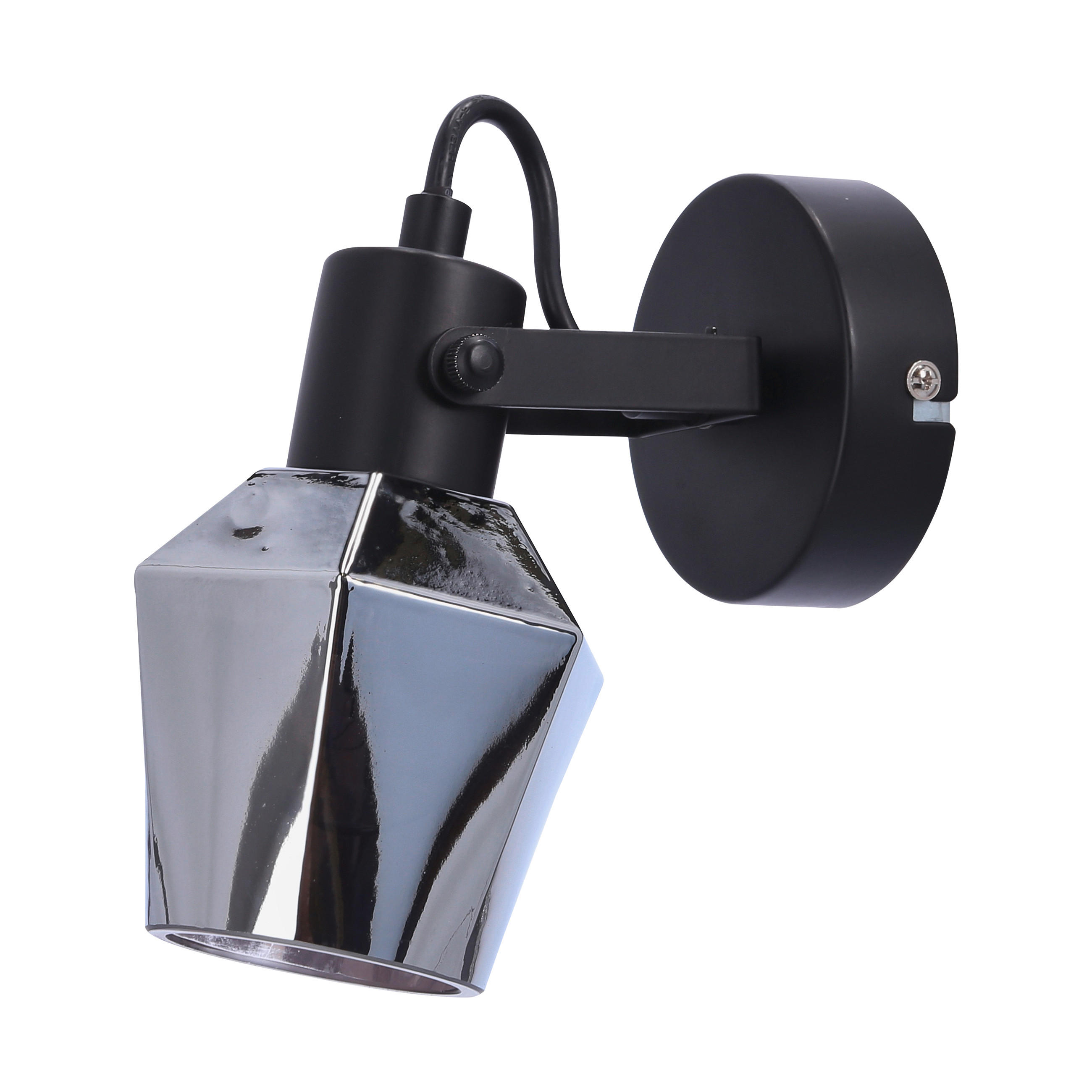 Thumbnail - Xxxl Strahler Randi, Schwarz, Metall, Glas, 9x16x19 cm, RoHS, Europäischer Sicherheitsstandard, Lampen & Leuchten, Innen...