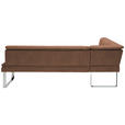 ECKBANK 154/213 cm in Chromfarben, Hellbraun - Chromfarben/Hellbraun, Design, Textil/Metall (154/213cm) - Novel
