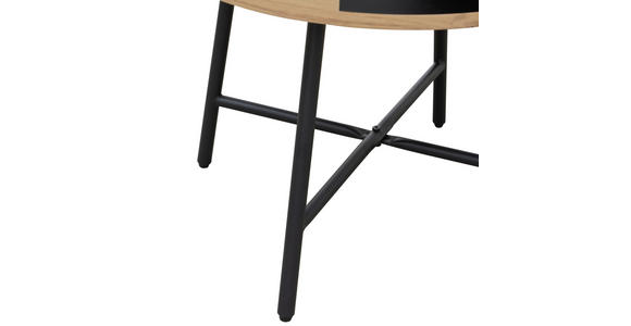 BEISTELLTISCH in Metall, Holzwerkstoff 55/55/50 cm  - Eichefarben/Schwarz, Design, Holzwerkstoff/Metall (55/55/50cm) - Carryhome