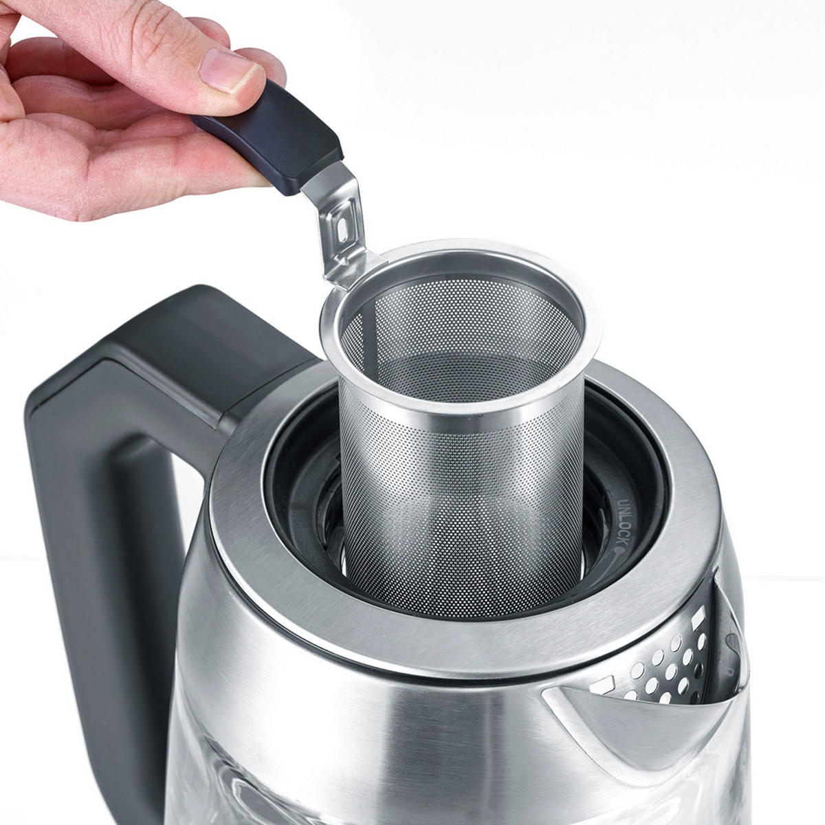 WASSERKOCHER WK 3479 1.7 l  - Edelstahlfarben, KONVENTIONELL, Glas/Metall (21/27/23cm) - Severin