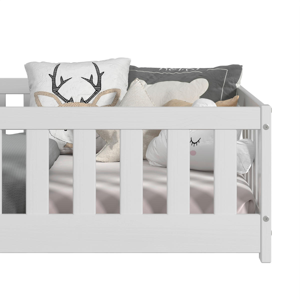 BODENBETT. 140/200 cm Weiss  - Weiss, Modern, Holz/Holzwerkstoff (140/200cm) - P & B