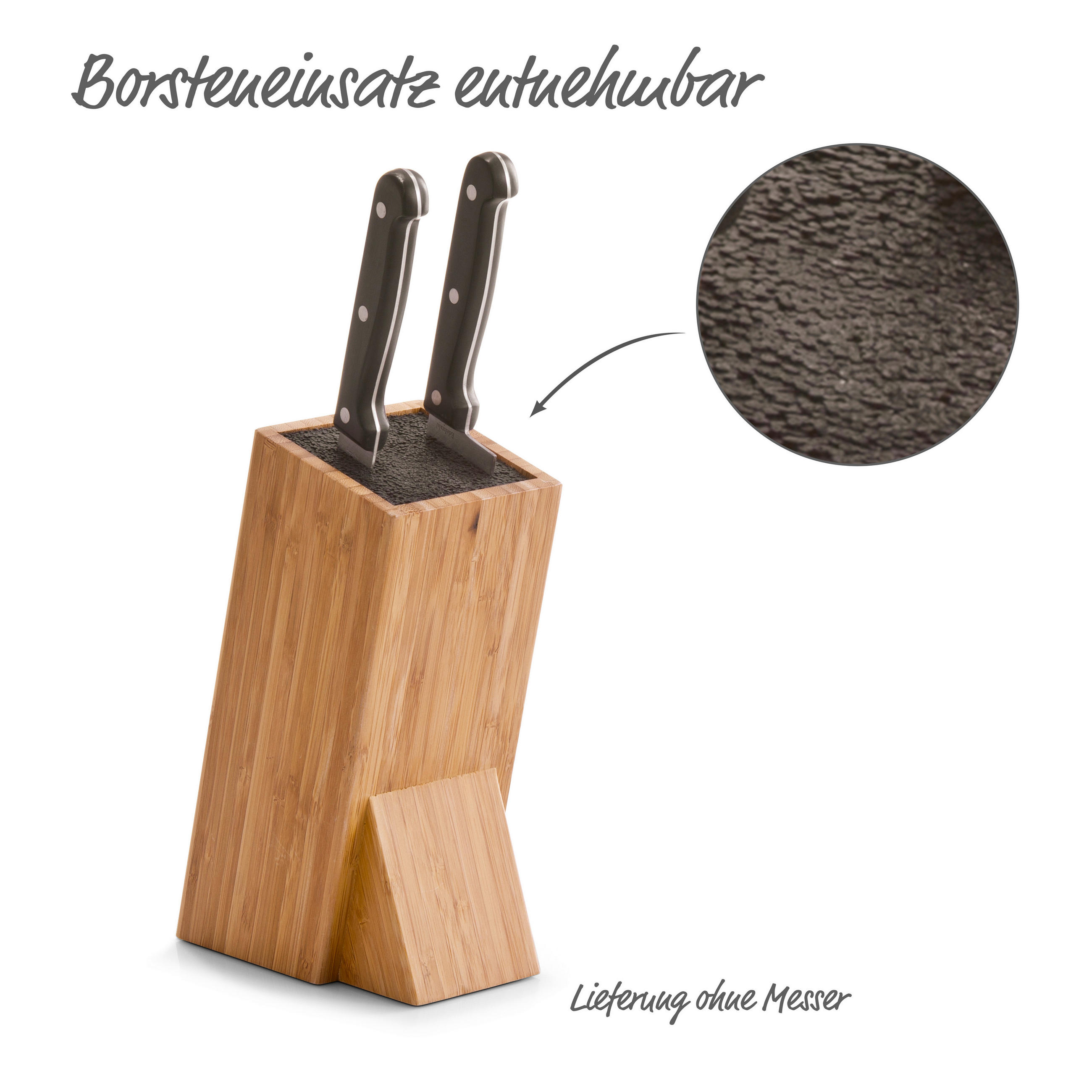 MESSERBLOCK  - Naturfarben, Basics, Holz (16/11/26cm) - Zeller Present