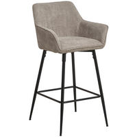 BARHOCKER in Schwarz, Taupe  - Taupe/Schwarz, KONVENTIONELL, Holz/Textil (57/105/57cm) - MID.YOU