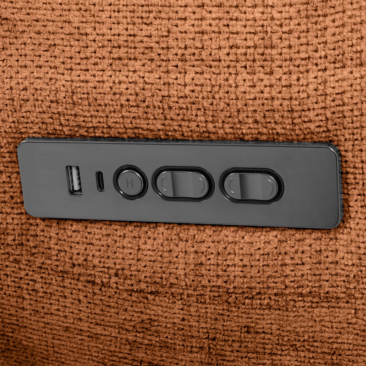 RELAXSESSEL in Textil Orange  - Schwarz/Orange, Design, Textil/Metall (77/107/88cm) - Livetastic