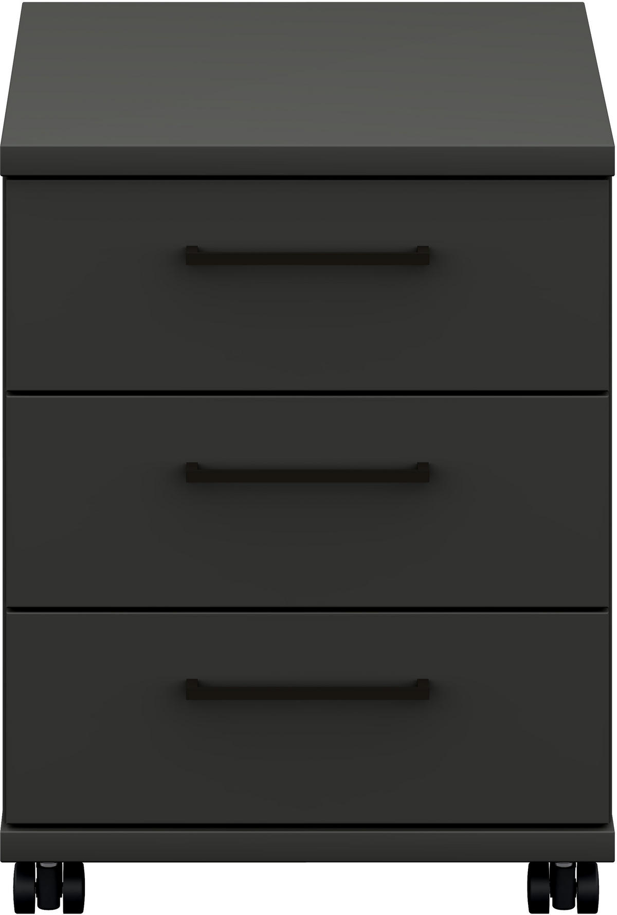ROLLCONTAINER 42,6/54,3/60 cm  - Anthrazit/Graphitfarben, Design, Holzwerkstoff/Metall (42,6/54,3/60cm) - Cantus