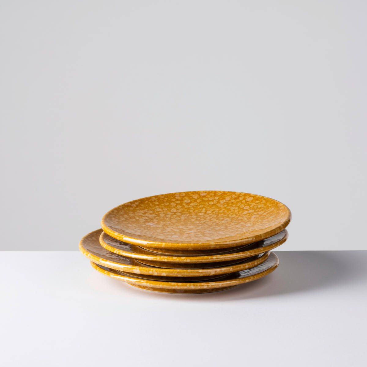 DESSERTTELLER Weiß, Dunkelgelb 4-teilig ALPENGLÜHEN  - Dunkelgelb/Weiß, Basics, Keramik (22/2,5cm) - Mäser