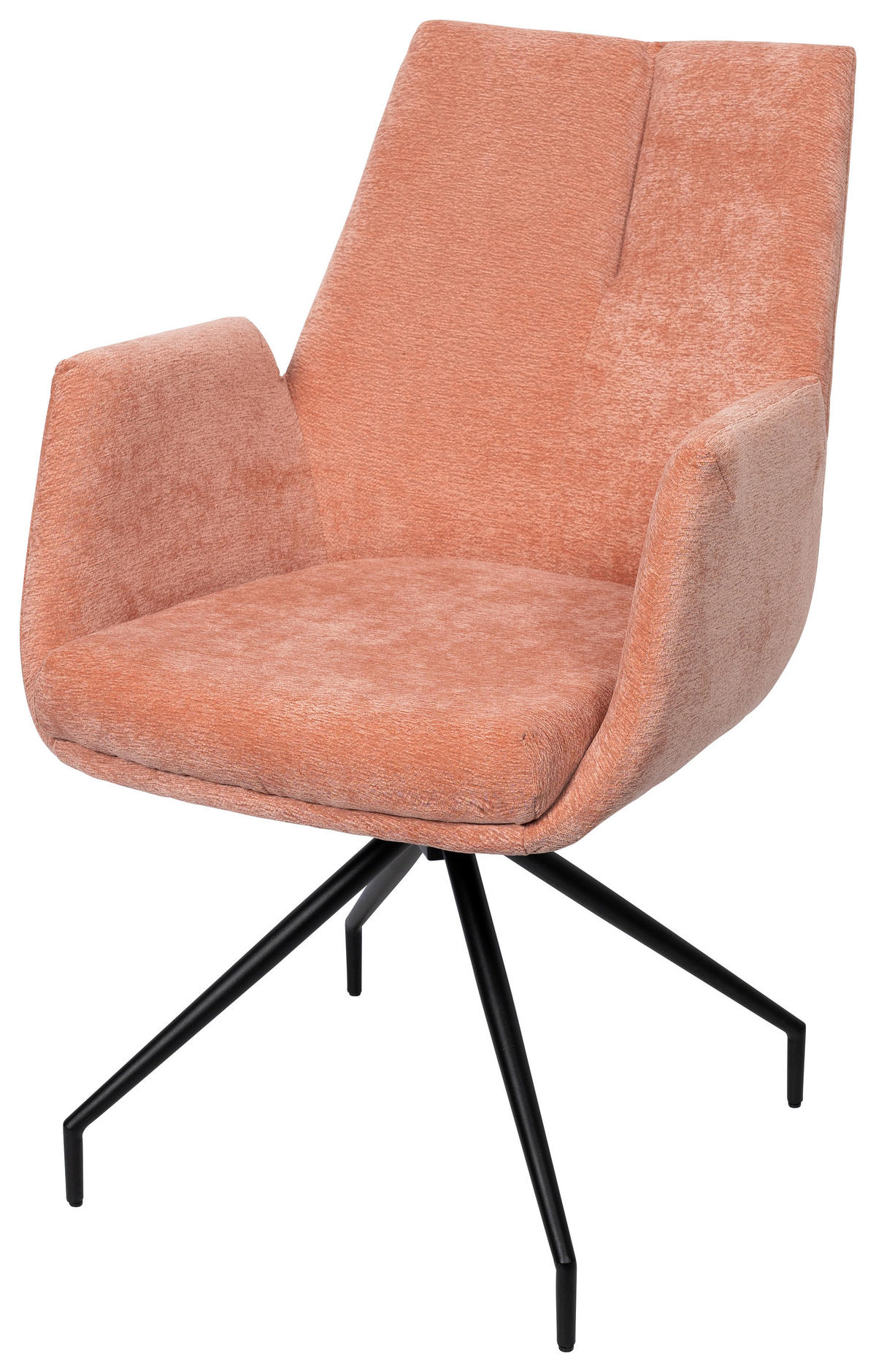 ARMLEHNSTUHL  in Schmiedeeisen Webstoff  - Schwarz/Rosa, Design, Textil/Metall (58/89,5/64cm) - Novel