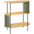 REGAL Grün, Naturfarben  - Naturfarben/Grün, Trend, Holzwerkstoff/Metall (80/95/33,8cm) - Xora
