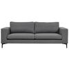 2-SITZER-SOFA Textilgeflecht Grau, Schwarz  - Schwarz/Grau, Design, Kunststoff/Textil (215/84/88cm) - Livetastic