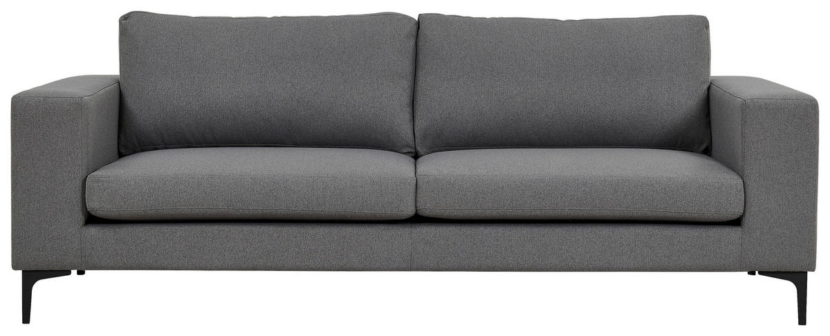 2-SITS SOFFA i metall, textil grå, svart  - grå/svart, Design, metall/textil (215/84/88cm) - Livetastic