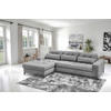 ECKSOFA BONITO Grau Struktur  - Schwarz/Grau, Design, Textil/Metall (176/255cm) - Livetastic