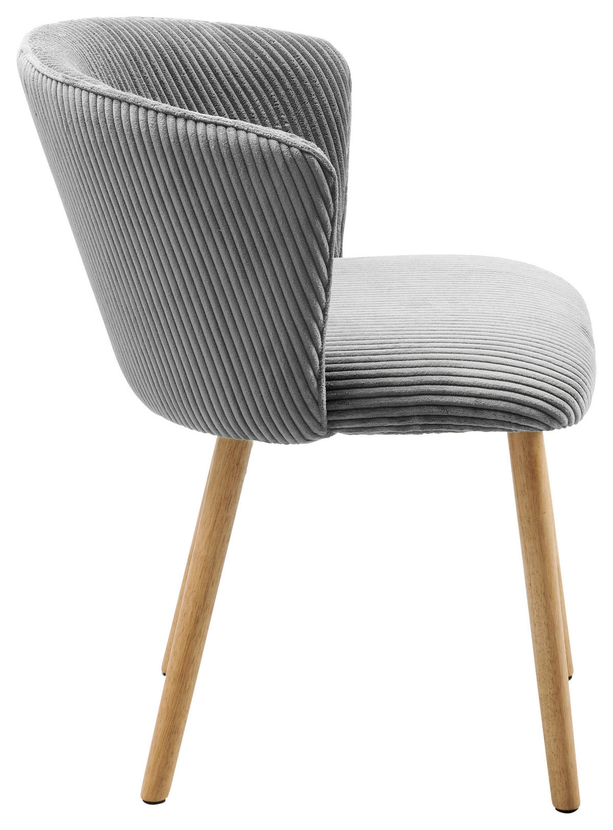 STUHL Cord Grau, Naturfarben Buche massiv  - Naturfarben/Grau, LIFESTYLE, Holz/Textil (61/79/61cm) - MID.YOU