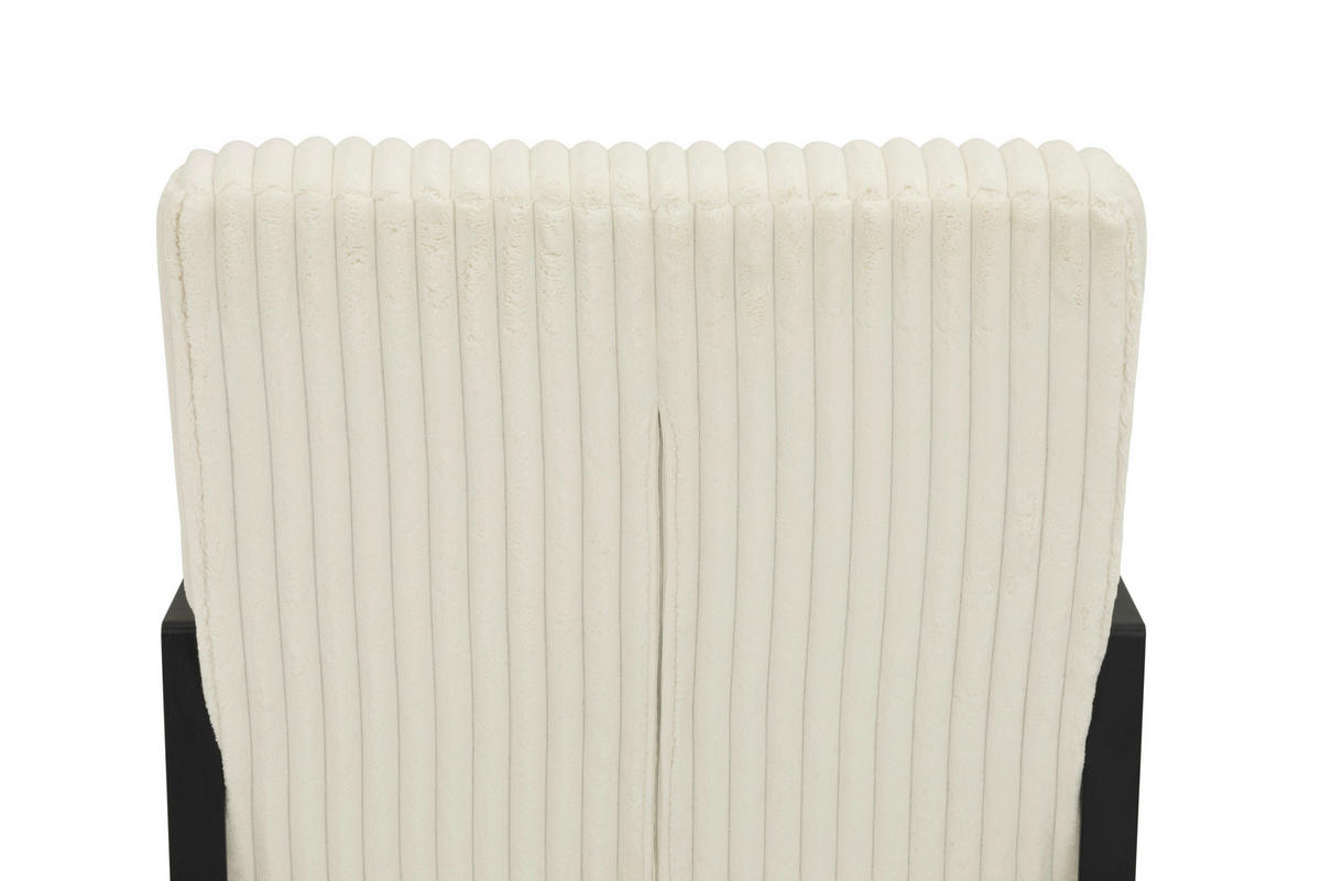 SESSEL Cord Weiß    - Schwarz/Weiß, MODERN, Textil/Metall (70/87/85cm) - P & B