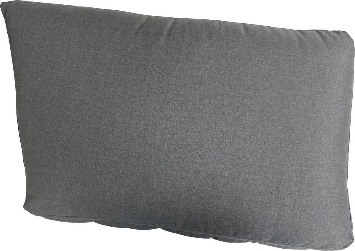RÜCKENLEHNE 52/10/52 cm  Aluminium  - Anthrazit/Graphitfarben, Design, Textil/Metall (52/10/52cm) - Zebra 