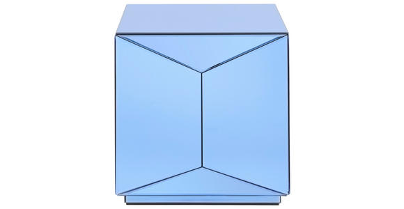 BEISTELLTISCH in Glas, Holzwerkstoff 40/40/40 cm  - Blau, Trend, Glas/Holzwerkstoff (40/40/40cm) - Novel